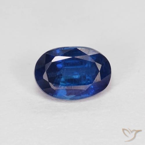 1.08ct 天然 海军蓝 蓝晶石, 椭圆形, VS-SI