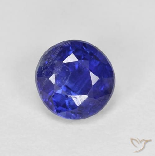 0.78ct 天然 电蓝 蓝晶石, 圆形的, VS