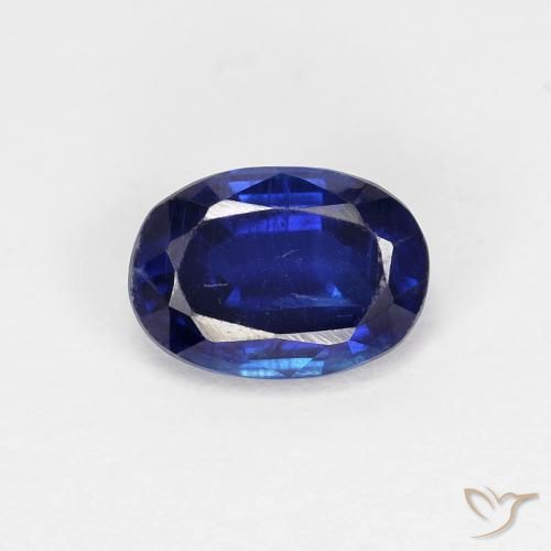 1.02ct 天然 浓海军蓝 蓝晶石, 椭圆形, VS