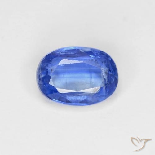1.09ct 天然 浅海军蓝 蓝晶石, 椭圆形, VS-SI