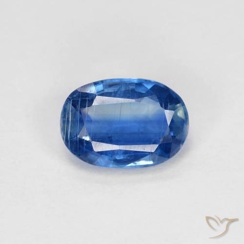 0.97ct 天然 浅海军蓝 蓝晶石, 椭圆形, VS-SI