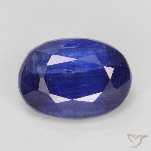 1.07ct 天然 浓海军蓝 蓝晶石, 椭圆形, SI