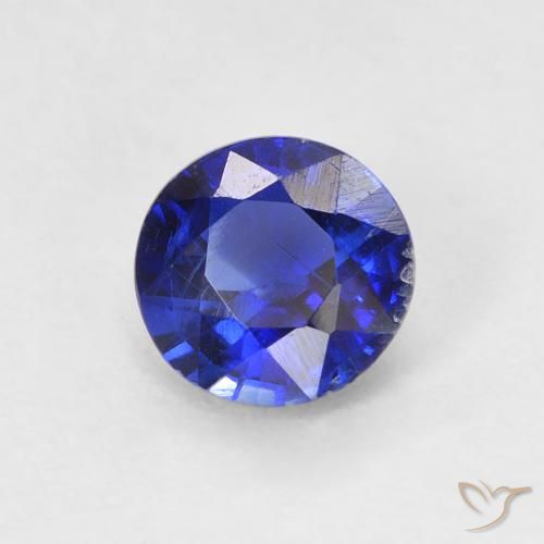0.66ct 天然 海军蓝 蓝晶石, 圆形的, VS