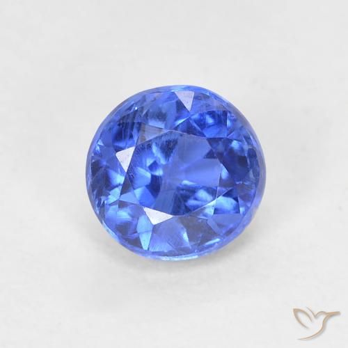 0.78ct 天然 暗蓝色 蓝晶石, 圆形的, VS-SI