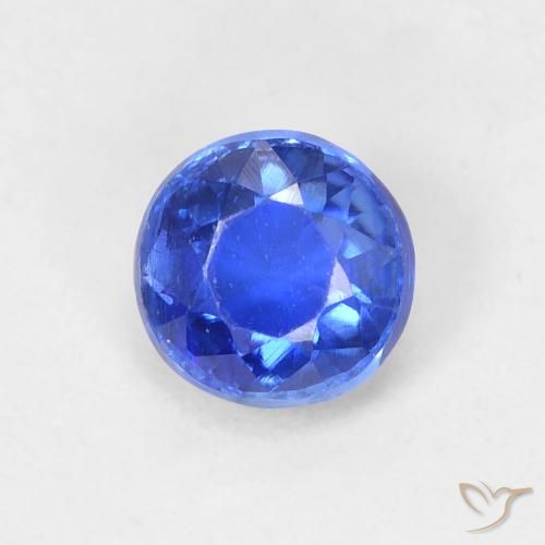 0.73ct 天然 暗蓝色 蓝晶石, 圆形的, VS-SI