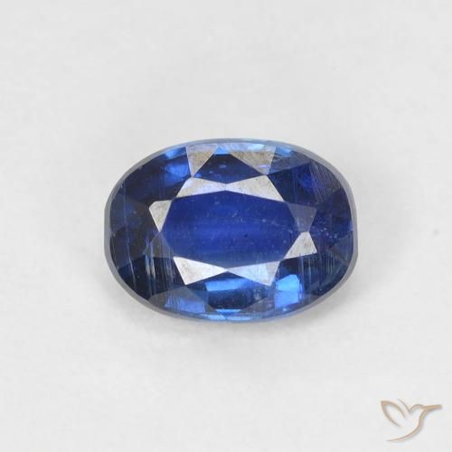 1.14ct 天然 暗蓝色 蓝晶石, 椭圆形, SI