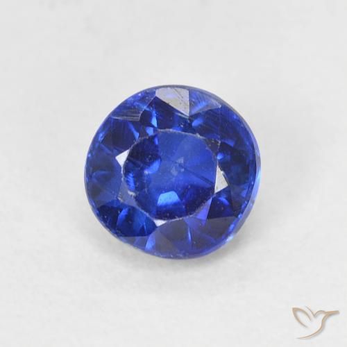 0.64ct 天然 暗蓝色 蓝晶石, 圆形的, VS-SI