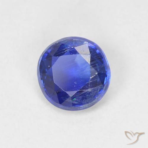 0.64ct 天然 暗蓝色 蓝晶石, 圆形的, VS-SI