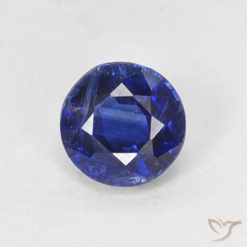 0.76ct 天然 暗蓝色 蓝晶石, 圆形的, VS-SI