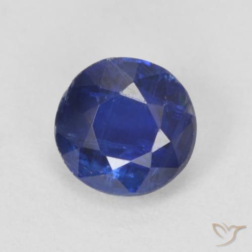 0.78ct 天然 深蓝色 蓝晶石, 圆形的, VS