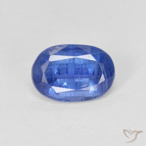 1.00ct 天然 中深蓝 蓝晶石, 椭圆形, SI