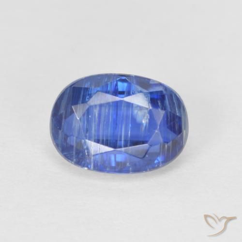 1.36ct 天然 暗蓝色 蓝晶石, 椭圆形, SI