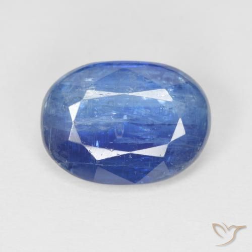 4.25ct 天然 海军蓝 蓝晶石, 椭圆形, SI