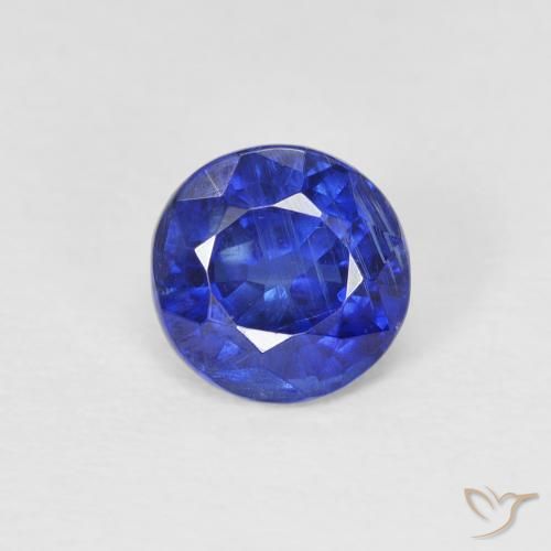 1.03ct 天然 暗蓝色 蓝晶石, 圆形的, SI