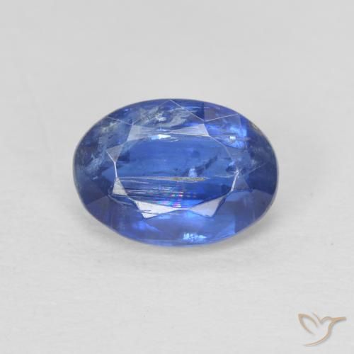 1.01ct 天然 海军蓝 蓝晶石, 椭圆形, SI