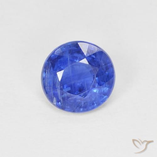 1.00ct 天然 暗蓝色 蓝晶石, 圆形的, SI