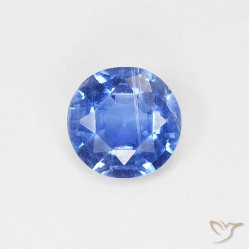 0.75ct 天然 中深蓝 蓝晶石, 圆形的, SI