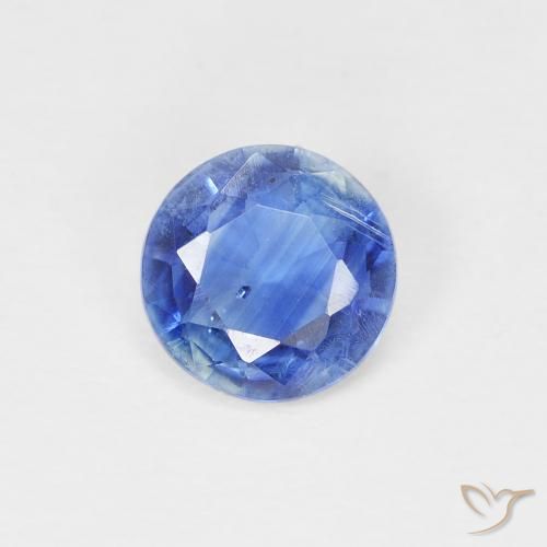 0.85ct 天然 中深蓝 蓝晶石, 圆形的, SI