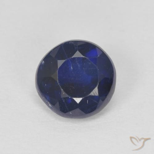 1.03ct 天然 暗蓝色 蓝晶石, 圆形的, SI