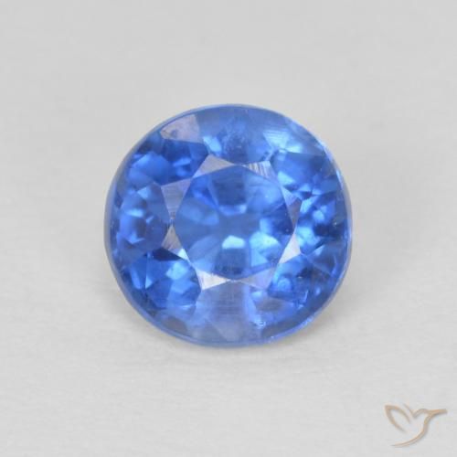 1.09ct 天然 亮蓝色 蓝晶石, 圆形的, SI