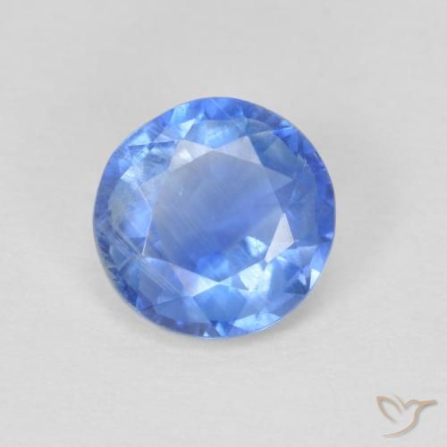 0.95ct 天然 浅海军蓝 蓝晶石, 圆形的, SI