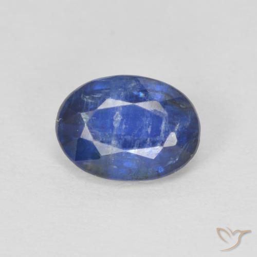 1.02ct 天然 暗蓝色 蓝晶石, 椭圆形, SI