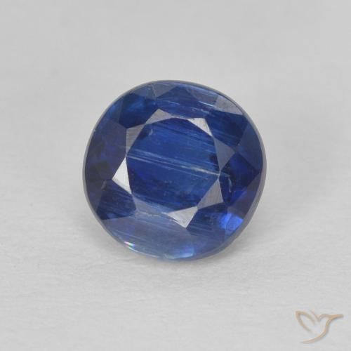 1.19ct 天然 暗蓝色 蓝晶石, 圆形的, SI