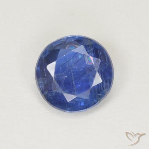 0.88ct 天然 深蓝色 蓝晶石, 圆形的, SI