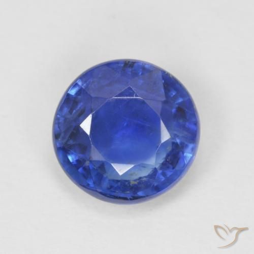 0.99ct 天然 暗蓝色 蓝晶石, 圆形的, SI