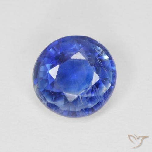 0.85ct 天然 深蓝色 蓝晶石, 圆形的, SI