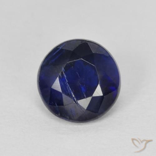 0.97ct 天然 深蓝色 蓝晶石, 圆形的, SI