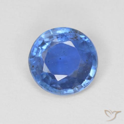 0.80ct 天然 浅海军蓝 蓝晶石, 圆形的, SI