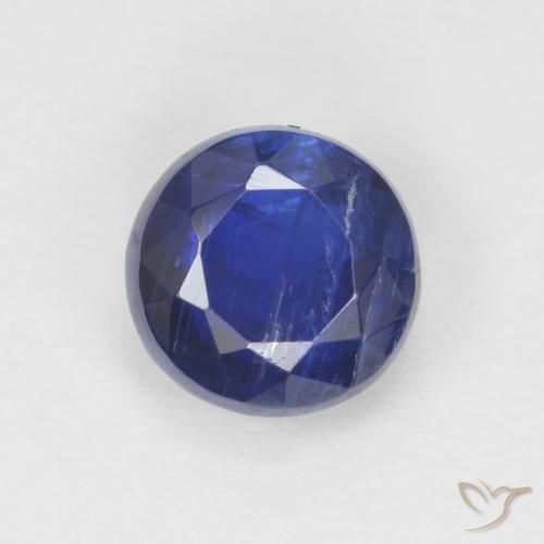 1.24ct 天然 暗蓝色 蓝晶石, 圆形的, SI