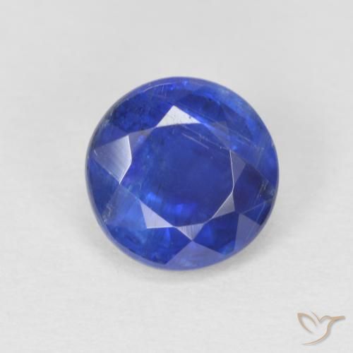 1.12ct 天然 海军蓝 蓝晶石, 圆形的, SI