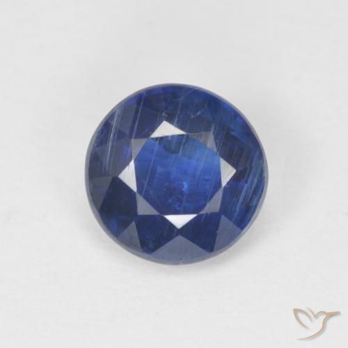1.09ct 天然 暗蓝色 蓝晶石, 圆形的, SI