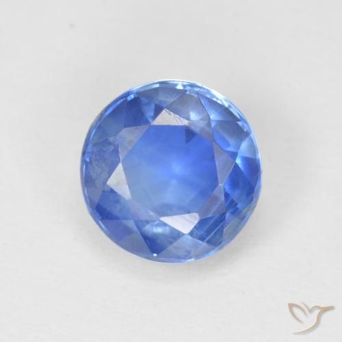 1.21ct 天然 浅海军蓝 蓝晶石, 圆形的, SI