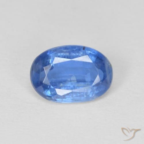 1.00ct 天然 浅海军蓝 蓝晶石, 椭圆形, SI