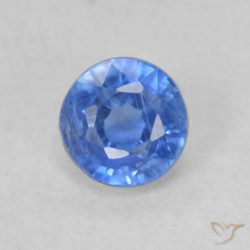 0.33ct 天然 浅海军蓝 蓝晶石, 圆形的, VS-SI