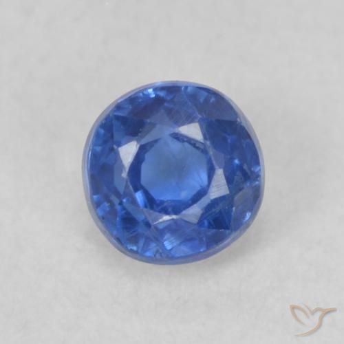 0.38ct 天然 海军蓝 蓝晶石, 圆形的, VS-SI
