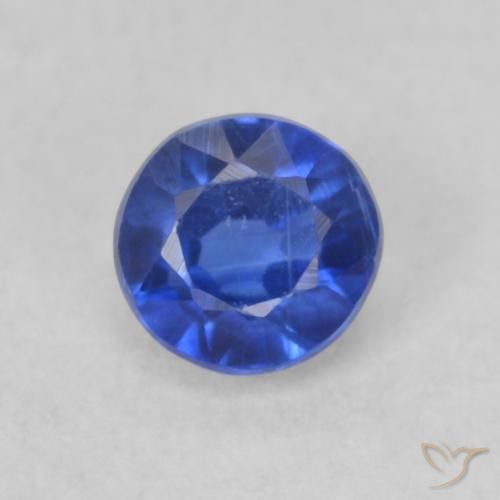 0.36ct 天然 暗蓝色 蓝晶石, 圆形的, VS