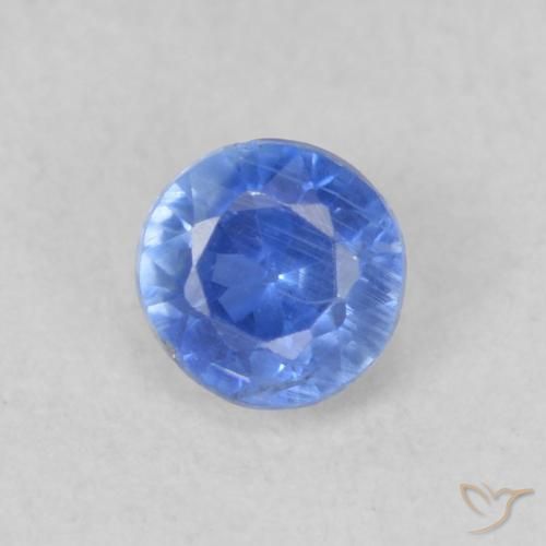 0.33ct 天然 暗蓝色 蓝晶石, 圆形的, VS-SI