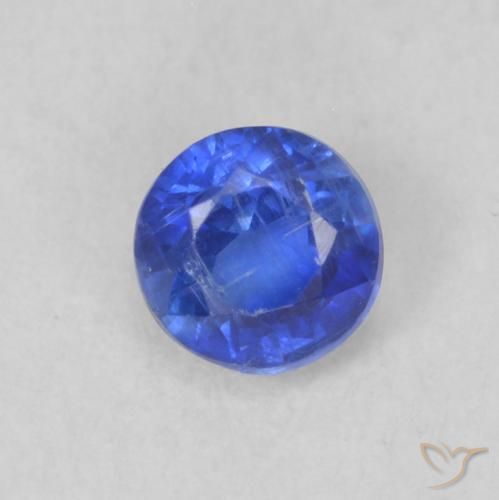 0.33ct 天然 深蓝色 蓝晶石, 圆形的, VS-SI