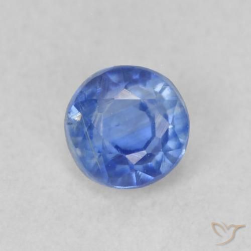 0.35ct 天然 亮蓝色 蓝晶石, 圆形的, VS