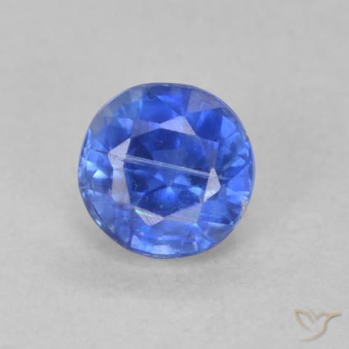 0.44ct 天然 深蓝色 蓝晶石, 圆形的, SI