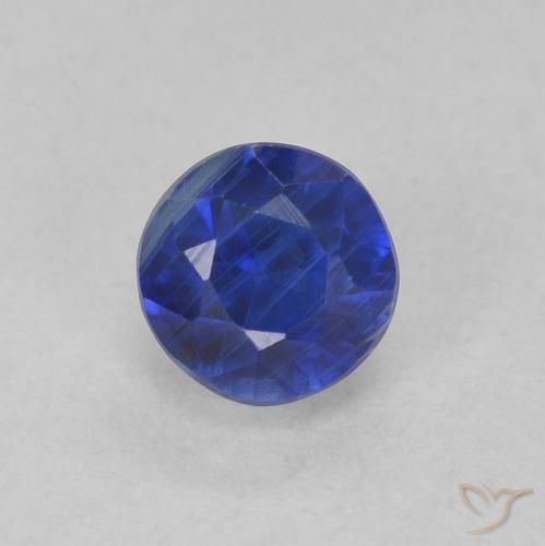 0.49ct 天然 海军蓝 蓝晶石, 圆形的, SI