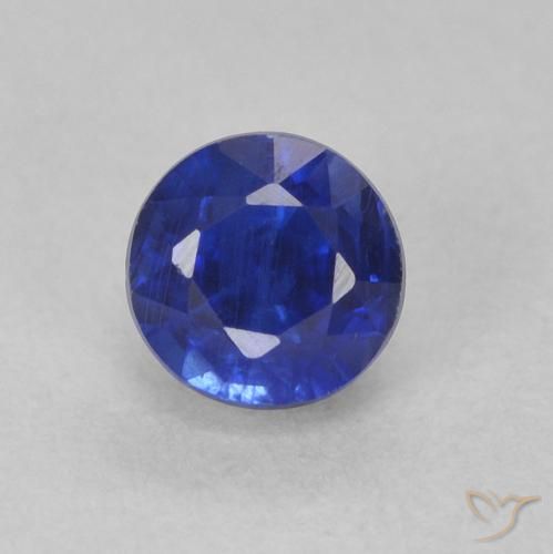 0.58ct 天然 深蓝色 蓝晶石, 圆形的, SI