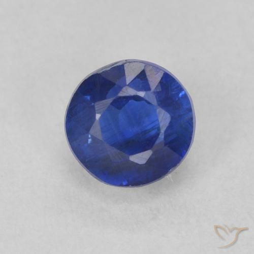 0.54ct 天然 深蓝色 蓝晶石, 圆形的, SI
