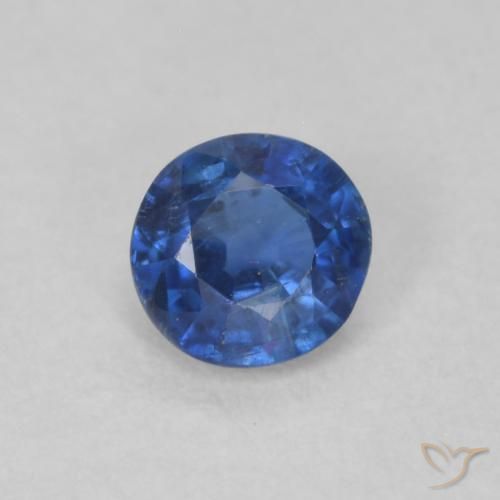 0.34ct 天然 暗蓝色 蓝晶石, 圆形的, SI