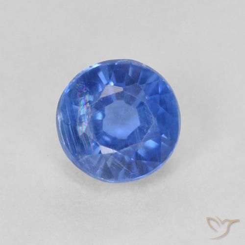 0.46ct 天然 浅海军蓝 蓝晶石, 圆形的, SI
