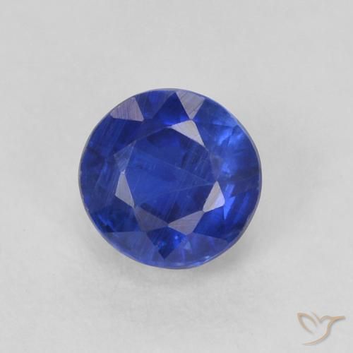 0.46ct 天然 暗蓝色 蓝晶石, 圆形的, SI